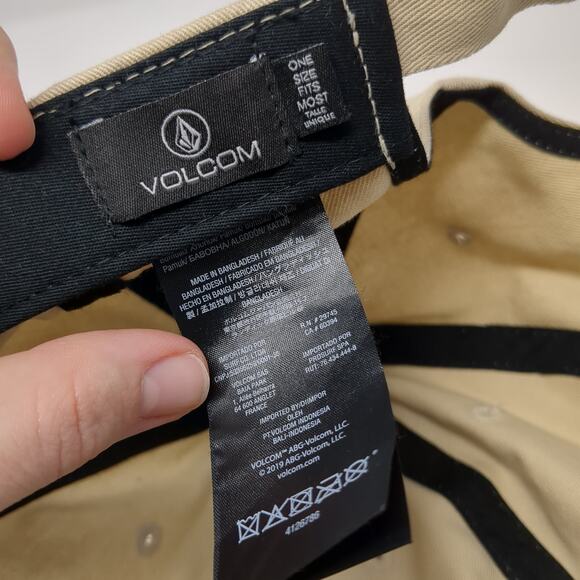 Volcom Stone Rainbow Slideback Hat Beige One Size Embroidered Outdoor - Picture 9 of 10